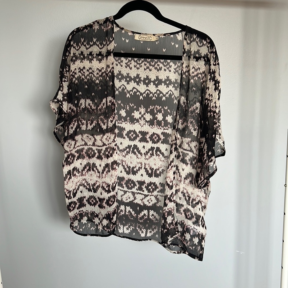 Aztec Print cardigan Top